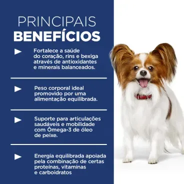 Racao Hills Science Diet Light Caes Adultos Pequenos e Mini beneficios